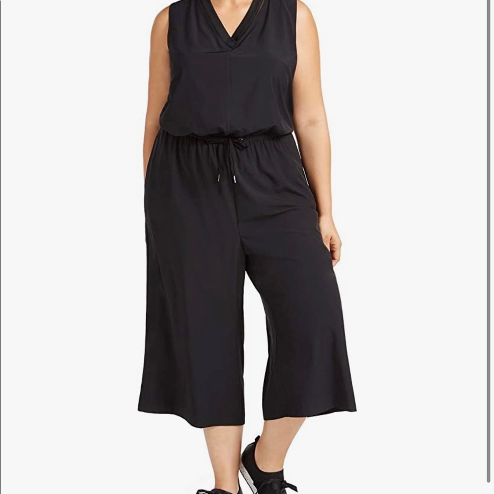 Ideology Womens Plus Activewear Fitness Jumpsuit